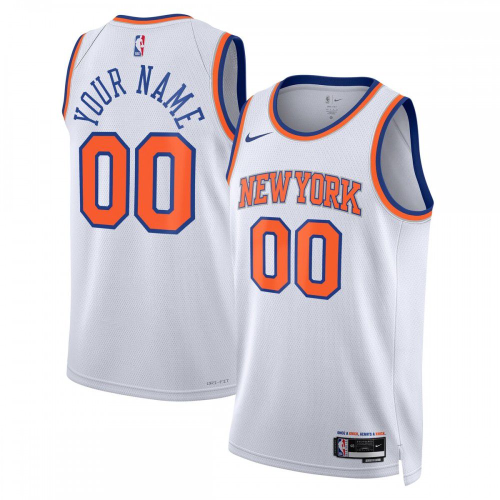 New York Knicks Unisex 2022/23 Swingman Custom Jersey White - Association Edition-Pro Kit Vault | Brand New 26/27 Sports Jerseys